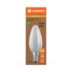 Osram / Ledvance LED Filament Kerze B matt 300° Superior 2,5-40W/827 warmweiß 470lm E14 220-240V dimmbar – Verpackung