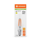 Osram / Ledvance LED Filament Kerze B klar 320° Performance 3,4-40W/827 warmweiß 470lm E14 220-240V dimmbar – Verpackung