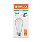 Osram / Ledvance LED Filament Edison ST matt 300° Performance 3,4-40W/827 warmweiß 470lm E27 220-240V – Verpackung