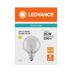 Osram / Ledvance LED Filament Globe G125 klar 300° Performance 1,8-25W/827 warmweiß 250lm E27 220-240V – Verpackung