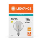 Osram / Ledvance LED Filament Globe G125 klar 300° Performance 3,4-40W/827 warmweiß 470lm E27 220-240V – Verpackung