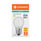 Osram / Ledvance LED Filament Tropfen P matt 300° Performance 1,8-25W/827 warmweiß 250lm E27 220-240V – Verpackung