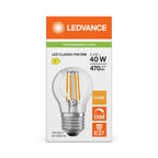 Osram / Ledvance LED Filament Tropfen P klar 320° Performance 3,4-40W/827 warmweiß 470lm E27 220-240V dimmbar – Verpackung
