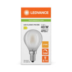 Osram / Ledvance LED Filament Tropfen P matt 320° Performance 3,4-40W/827 warmweiß 470lm E14 220-240V dimmbar – Verpackung