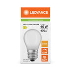 Osram / Ledvance LED Filament Tropfen P matt 320° Performance 3,4-40W/827 warmweiß 470lm E27 220-240V dimmbar – Verpackung
