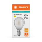 Osram / Ledvance LED Filament Tropfen P matt 300° Performance 3,4-40W/827 warmweiß 470lm E14 220-240V – Verpackung