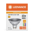 Osram / Ledvance LED Spot MR16 36° Superior 2,2-20W/927 warmweiß 230lm GU5.3 12V dimmbar – Verpackung