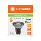 Osram / Ledvance LED Spot PAR16 36° Performance 8-100W/827 warmweiß 750lm GU10 220-240V dimmbar – Verpackung