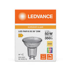 Osram / Ledvance LED Spot PAR16 36° Superior 3,7-50W/930 warmweiß 350lm GU10 220-240V dimmbar – Verpackung