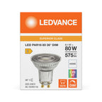 Osram / Ledvance LED Spot PAR16 36° Superior 6,1-80W/940 kaltweiß 575lm GU10 220-240V dimmbar – Verpackung