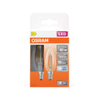 Osram / Ledvance LED Filament Star Kerze B klar 300° 3,4-40W/840 kaltweiß 470lm E14 220-240V 2er Pack – Verpackung