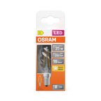 Osram / Ledvance LED Filament Star Kerze BW klar gedreht 300° 3,4-40W/827 warmweiß 470lm E14 220-240V – Verpackung