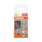 Osram / Ledvance LED Filament Star Tropfen P klar 300° 3,4-40W/840 kaltweiß 470lm E27 220-240V – Verpackung
