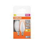 Osram / Ledvance LED Filament Star Kerze B matt 300° 3,4-40W/827 warmweiß 470lm E14 220-240V 2er Pack – Verpackung