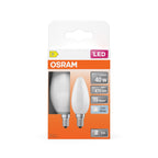 Osram / Ledvance LED Filament Star Kerze B matt 300° 3,4-40W/840 kaltweiß 470lm E14 220-240V 2er Pack – Verpackung