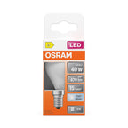 Osram / Ledvance LED Filament Star Tropfen P matt 300° 3,4-40W/840 kaltweiß 470lm E14 220-240V – Verpackung