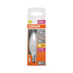 Osram / Ledvance LED Filament Superstar Kerze BA matt Windstoß 320° 3,4-40W/827 warmweiß 470lm E14 220-240V dimmbar – Verpackung