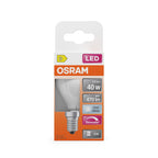 Osram / Ledvance LED Filament Superstar Tropfen P matt 320° 3,4-40W/840 kaltweiß 470lm E14 220-240V dimmbar – Verpackung