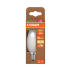 Osram / Ledvance LED Kerze B matt 300° UltraEfficient 2,5-40W/827 warmweiß 470lm E14 220-240V dimmbar – Verpackung
