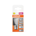Osram / Ledvance LED Filament Star Tropfen P matt 300° 3,4-40W/840 kaltweiß 470lm B22d 220-240V – Verpackung