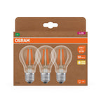 Osram / Ledvance LED Filament Classic A klar 300° UltraEfficient 3,8-60W/827 warmweiß 806lm E27 220-240V 3er Pack – Verpackung