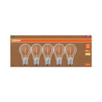 Osram / Ledvance LED Filament Classic A klar 300° UltraEfficient 3,8-60W/827 warmweiß 806lm E27 220-240V 5er Pack – Verpackung