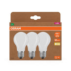 Osram / Ledvance LED Filament Classic A matt 300° UltraEfficient 3,8-60W/827 warmweiß 806lm E27 220-240V 3er Pack – Verpackung