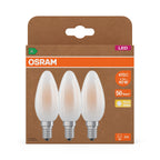 Osram / Ledvance LED Filament Kerze B matt 330° UltraEfficient 2,2-40W/827 warmweiß 470lm E14 220-240V 3er Pack – Verpackung