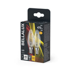 LEDVANCE LED Bellalux Filament Classic B 4-40W/827 E14 470lm klar warmweiß 300° 2er Pack – Verpackung 2