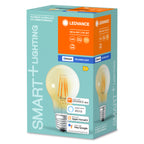 LEDVANCE LED Smart+ BT Apple HK CL A Filament 5,5-52 W/827 E27 600lm gold 320° dimmbar – Verpackung 2