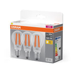 Osram LED Base Classic A Filament 11-100W/827 E27 1521lm klar warmweiß nicht dimmbar 3er Pack – Verpackung 2