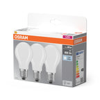 Osram LED Base Classic A Filament 6,5-60W/840 E27 806lm matt kaltweiß nicht dimmbar 3er Pack – Verpackung 2