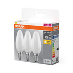 Osram LED Base Kerze B40 matt 300° 6-60W/827 warmweiß 806lm E14 220-240V 3er Pack – Verpackung 2