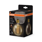 Osram / Ledvance LED Filament Vintage 1906 Globe G95 gold 320° 4,8-37W/822 extra warmweiß 420lm E27 220-240V dimmbar – Verpackung 2