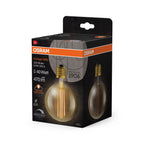 Osram / Ledvance LED Filament Vintage 1906 Globe G95 gold 320° 5,8-40W/822 extra warmweiß 470lm E27 220-240V dimmbar – Verpackung 2