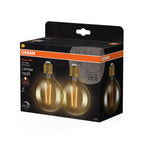 Osram LED Filament Vintage 1906 Globe G95 klar 300° 6,5-55W/824 extra warmweiß 725lm E27 220-240V dimmbar 2er Blister – Verpackung 2