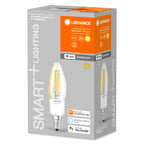 Osram / Ledvance LED Filament WIFI Smart+ Classic B klar 300° 4-40W/827 warmweiß 470lm E14 220-240V dimmbar – Verpackung 2
