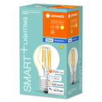 Osram / Ledvance LED Filament Bluetooth Smart+ Classic P klar 300° 4-40W/827 warmweiß 470lm E27 220-240V dimmbar – Verpackung 2