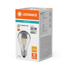 Osram / Ledvance LED Filament Classic A verspiegelt silber 300° Performance 6,5-50W/827 warmweiß 650lm E27 220-240V – Verpackung 2