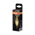 Osram / Ledvance LED Filament Vintage 1906 Kerze BA gold Windstoß 300° 1,5-12W/824 extra warmweiß 120lm E14 220-240V – Verpackung 2