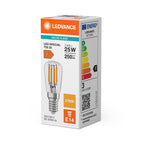 Osram / Ledvance LED Filament Special T26 klar 300° Performance 2,8-25W/827 warmweiß 250lm E14 220-240V – Verpackung 2