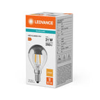 Osram / Ledvance LED Filament Tropfen P verspiegelt silber 300° Performance 4-31W/827 warmweiß 350lm E14 220-240V – Verpackung 2
