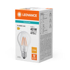 Osram / Ledvance LED Filament Classic A klar 300° Value 4-40W/827 warmweiß 470lm E27 220-240V – Verpackung 2