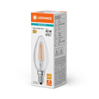 Osram / Ledvance LED Filament Kerze B klar 300° Value 4-40W/827 warmweiß 470lm E14 220-240V – Verpackung 2