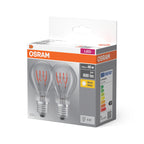 Osram / Ledvance LED Filament Base Classic A klar 320° 5,9-48W/827 warmweiß 600lm E27 220-240V 2er Pack – Verpackung 2