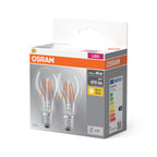 Osram / Ledvance LED Filament Base Classic A klar 300° 4-40W/827 warmweiß 470lm E27 220-240V 2er Pack – Verpackung 2