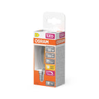 Osram / Ledvance LED Filament Superstar Kerze B klar 300° 5,9-60W/827 warmweiß 806lm E14 220-240V dimmbar – Verpackung 2