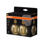 Osram / Ledvance LED Filament Vintage 1906 Globe G80 klar 300° 7,2-60W/824 extra warmweiß 806lm E27 220-240V dimmbar 2er Pack – Verpackung 2
