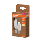 Osram / Ledvance LED Filament Kerze B matt 330° UltraEfficient 2,2-40W/827 warmweiß 470lm E14 220-240V 2er Pack – Verpackung 2