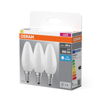 Osram / Ledvance LED Filament Base Kerze B matt 300° 5,9-60W/865 tageslichtweiß 806lm E14 220-240V 3er Pack – Verpackung 2